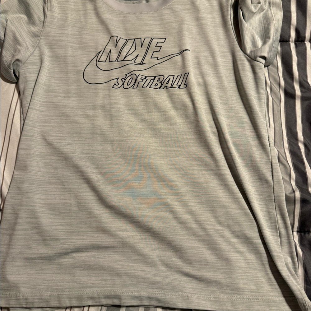 Nike softball Heather Gray Tee